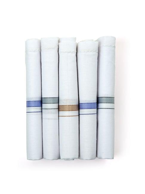crusset white cotton handkerchiefs - pack of 5
