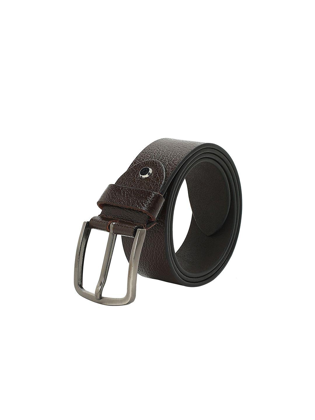 crusset men brown leather formal belt