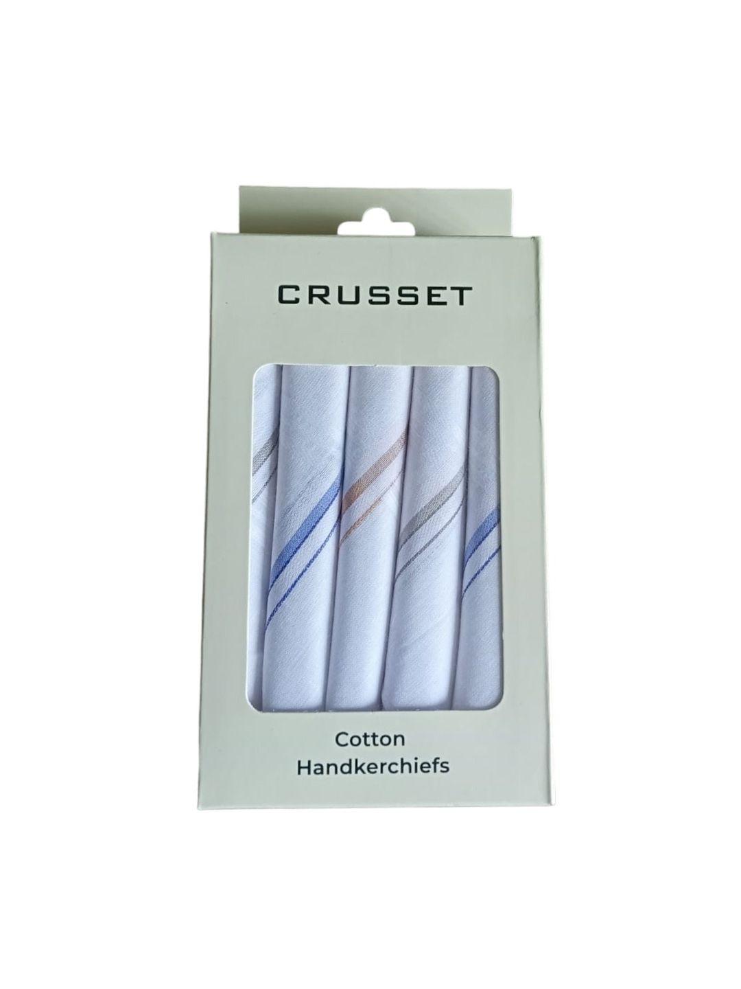 crusset men pack of 5 assorted cotton handkerchief