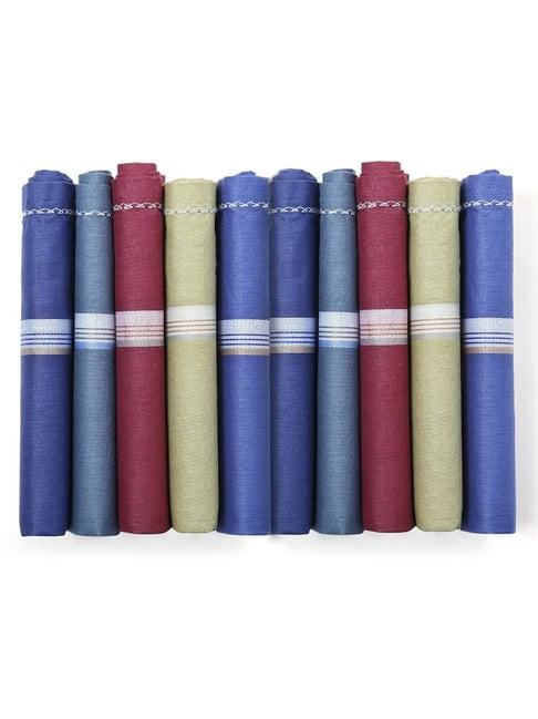 crusset multicolor cotton handkerchief - pack of 10