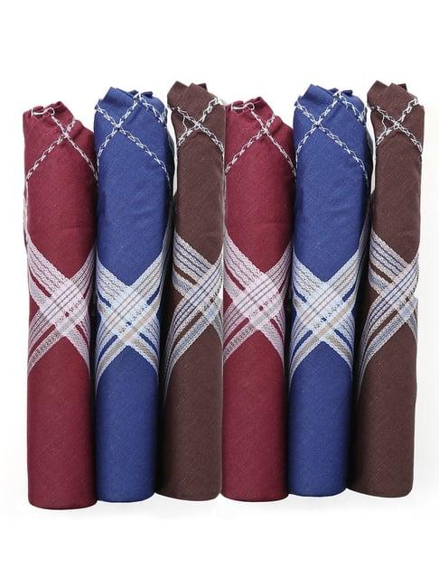 crusset multicolor cotton handkerchief - pack of 6