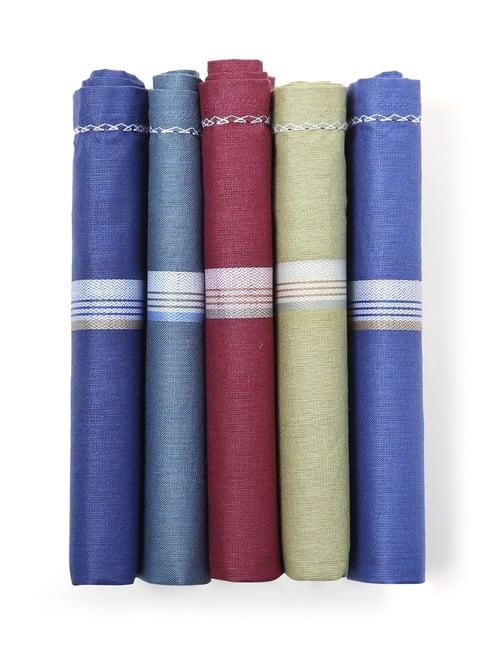 crusset multicolor cotton handkerchiefs - pack of 5