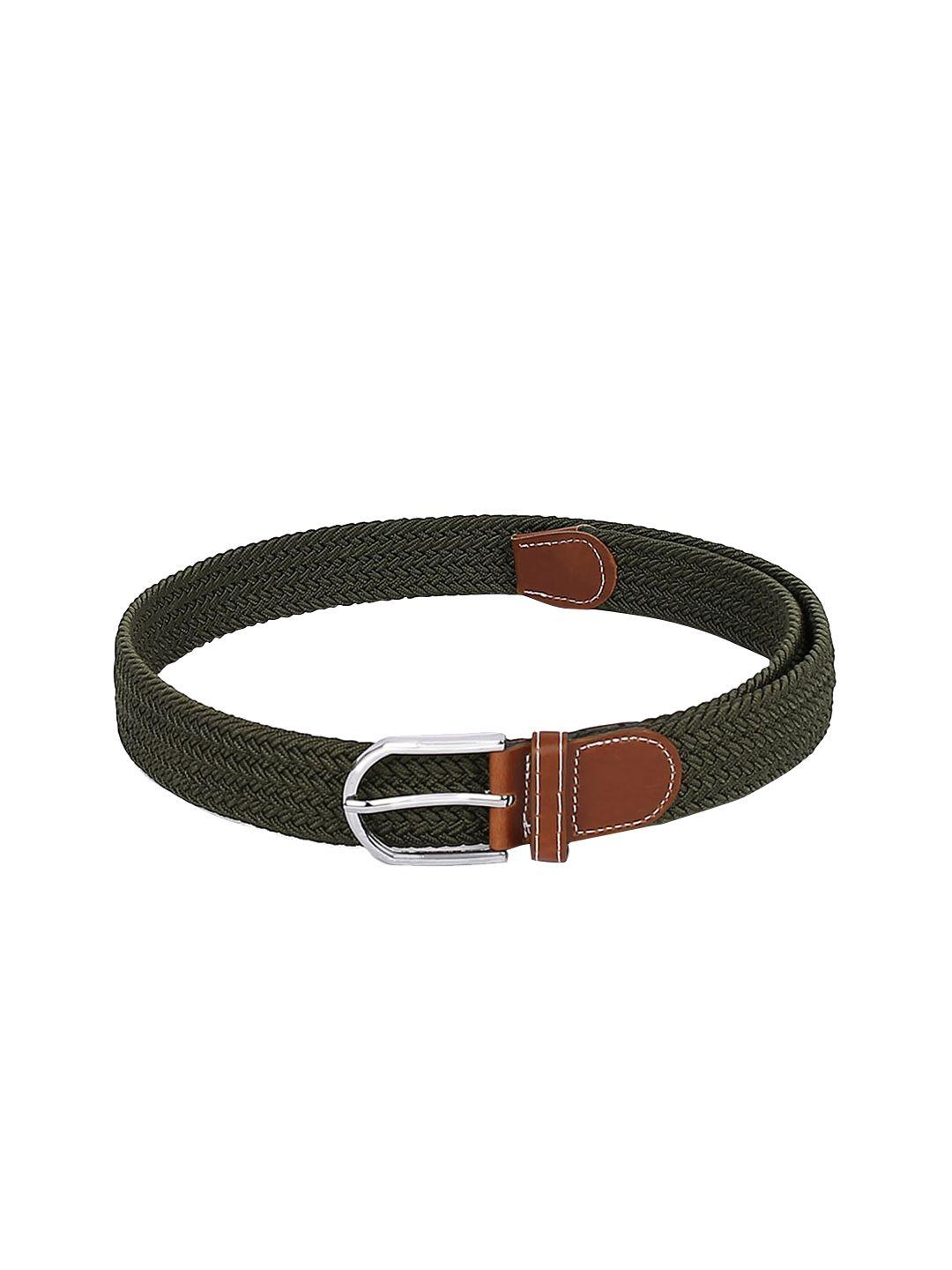crusset unisex green braided belt