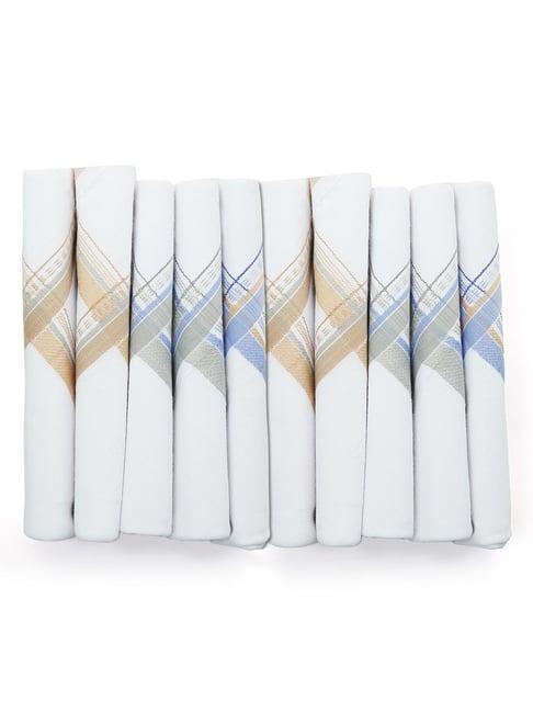 crusset white cotton handkerchief - pack of 10