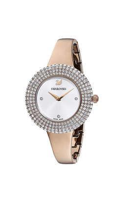 crystal rose 34 mm rose gold dial metal analogue watch for women - 5484073