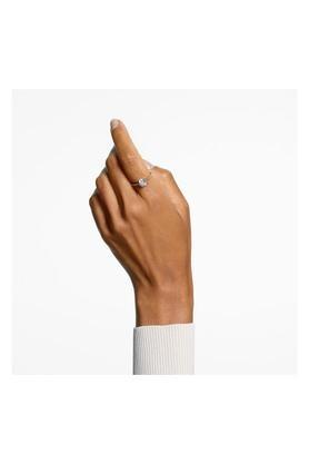 crystal white womens western ring