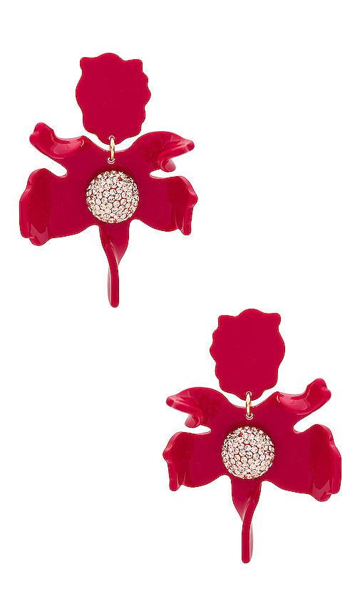 crystal lily earrings