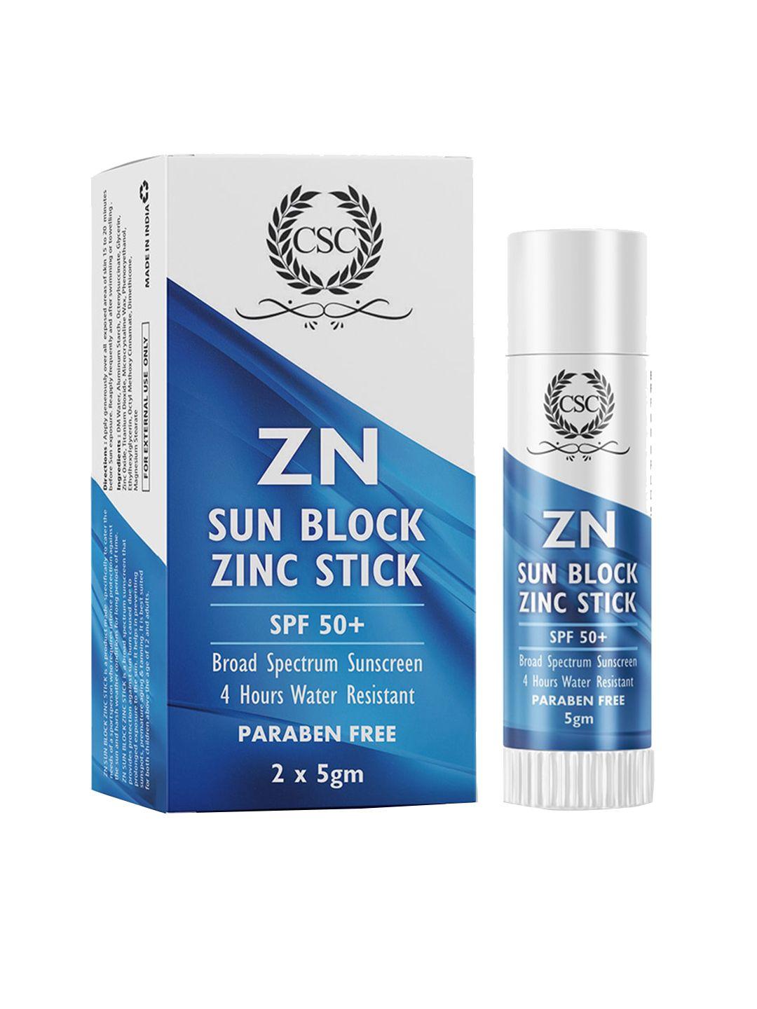 csc zn sunblock zinc oxide cream stick - spf 50+ 10gm