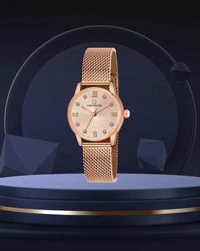 ct2005 rosegold analogue watch with mesh strap