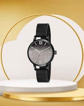 ct2018 water-resistant analogue watch with mesh strap