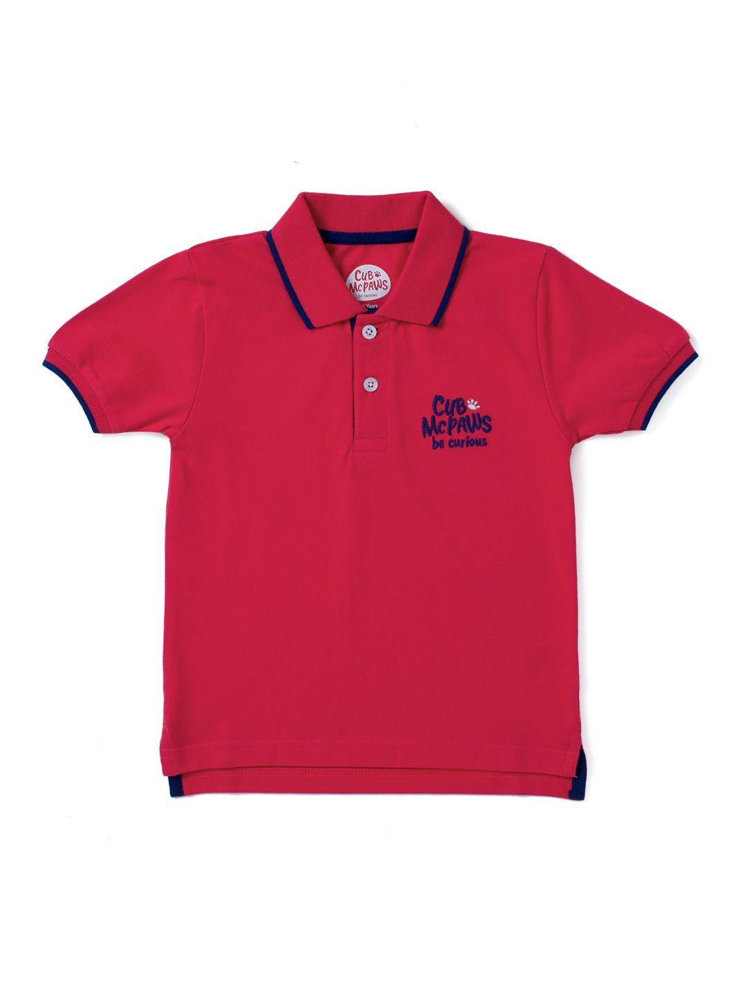 cub-mcpaws-boys-red-solid-polo-collar-t-shirt