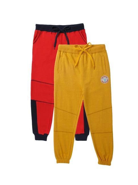 cub mcpaws kids yellow & red printed  joggers