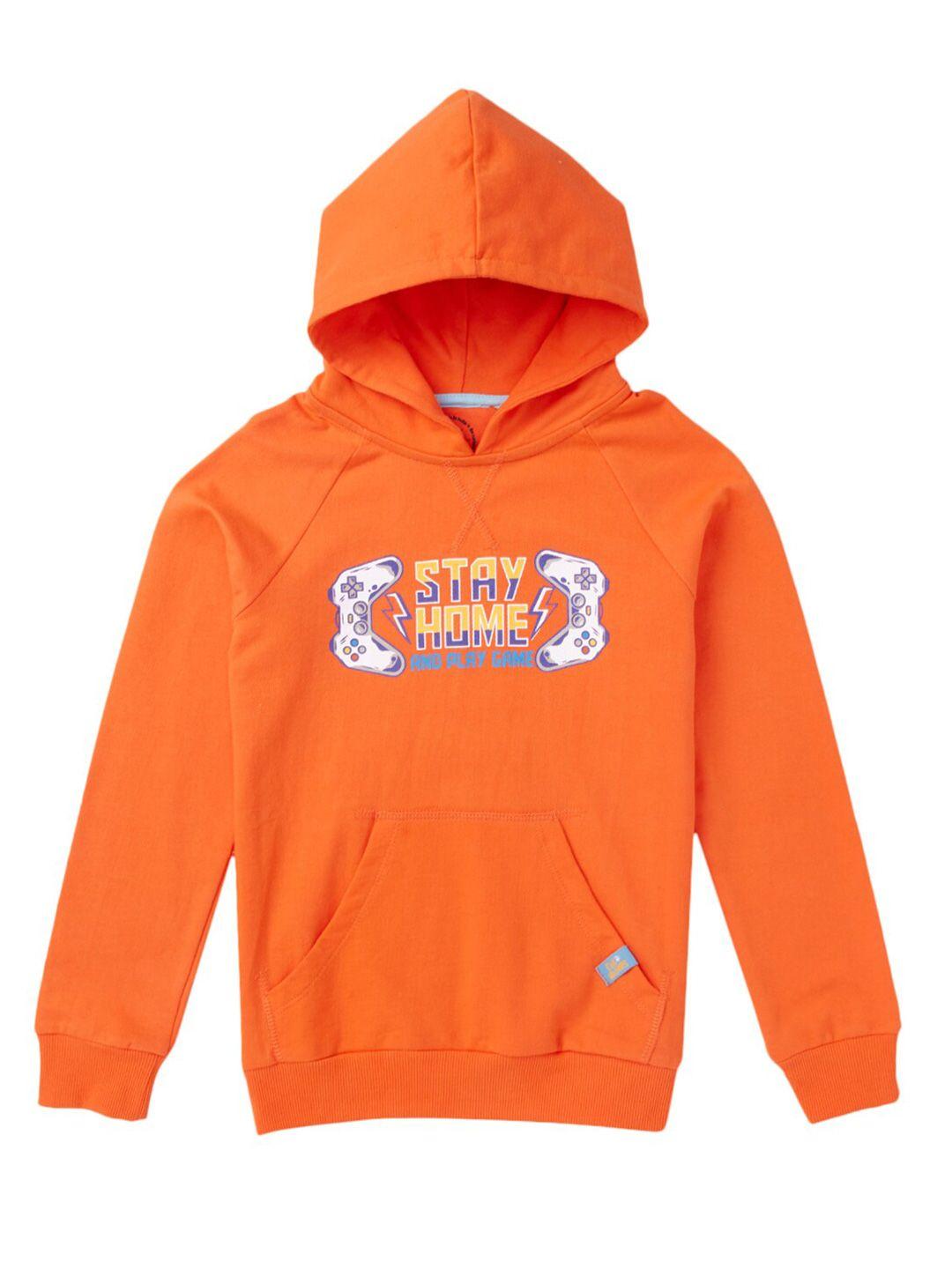 cub mcpaws boys orange printed hooded sweatshirt