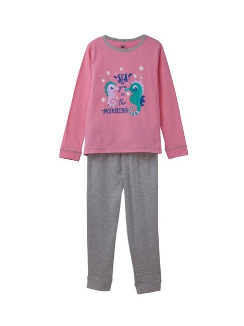 cub mcpaws girls night dress | full sleeve t-shirt & pyjama | 100% cotton kids nightwear