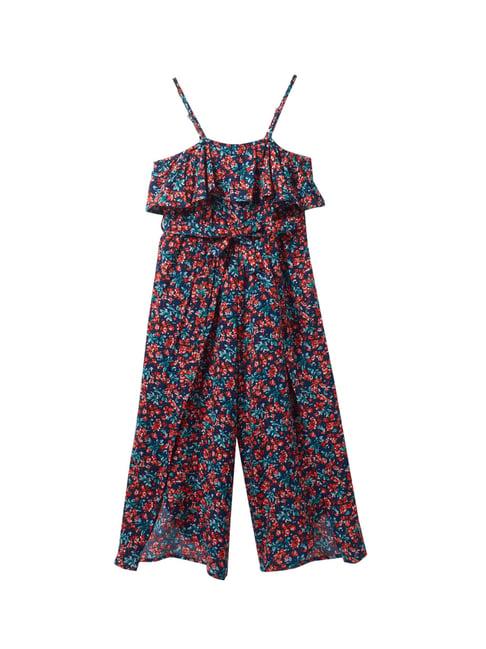 cub mcpaws kids multicolor floral print girls jumpsuits