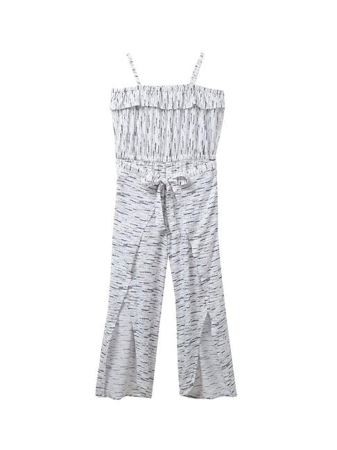 cub mcpaws kids white printed girls jumpsuits