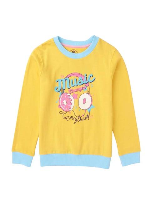 cub mcpaws kids yellow cotton printed sweatshirt