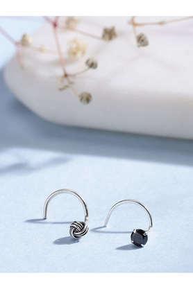 cubic zirconia sterling silver western (nath) nose pin set