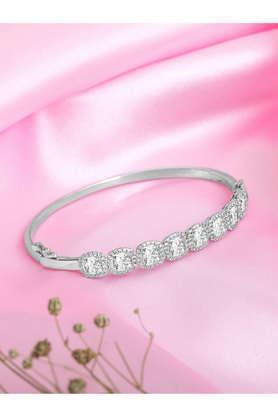 cubic zirconia sterling silver western bracelet