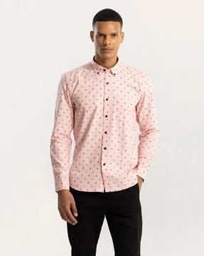 cubist geometric print slim fit shirt