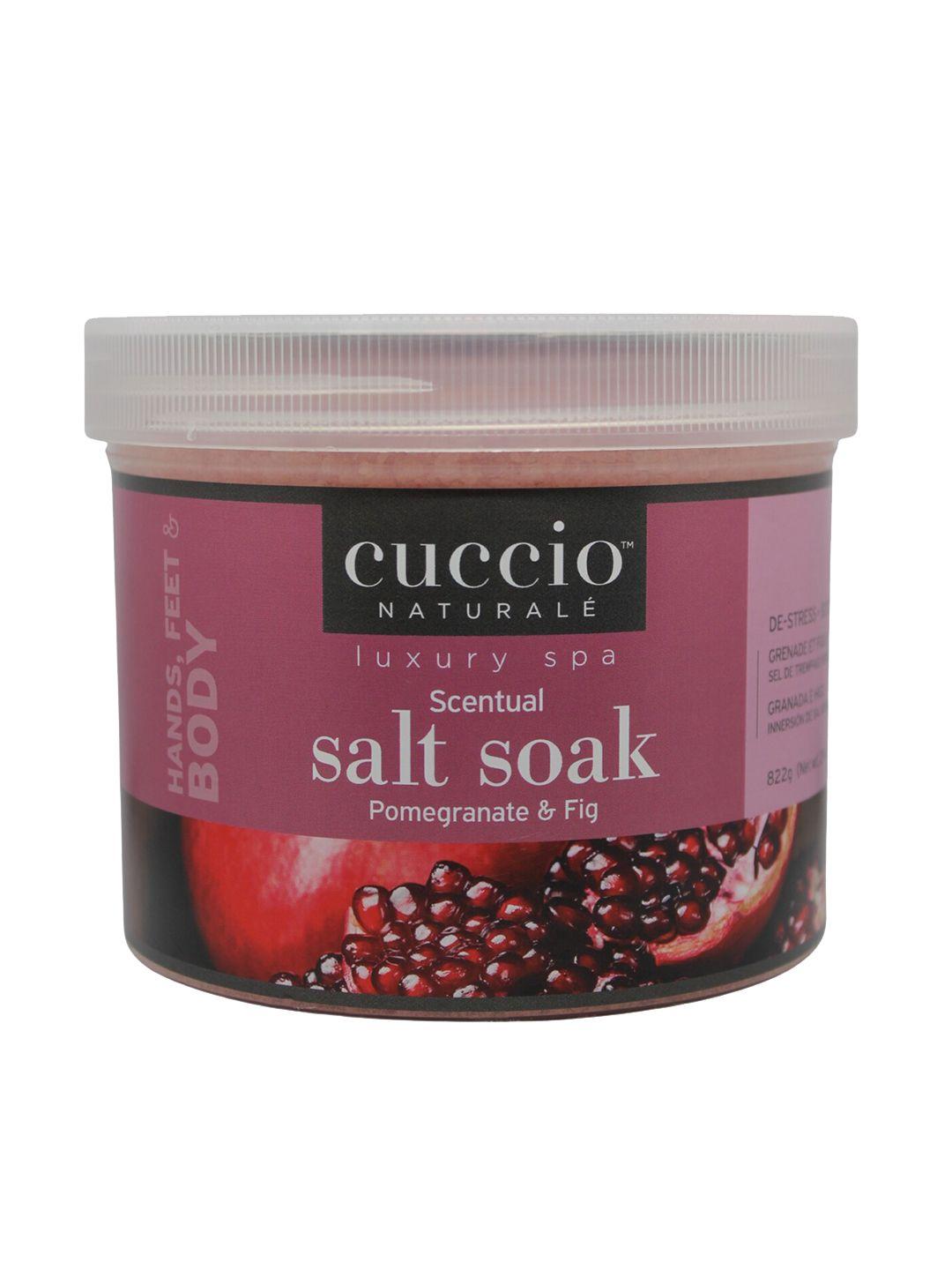 cuccio unisex detoxifying salt soak with pomegranate & fig- 822 gms