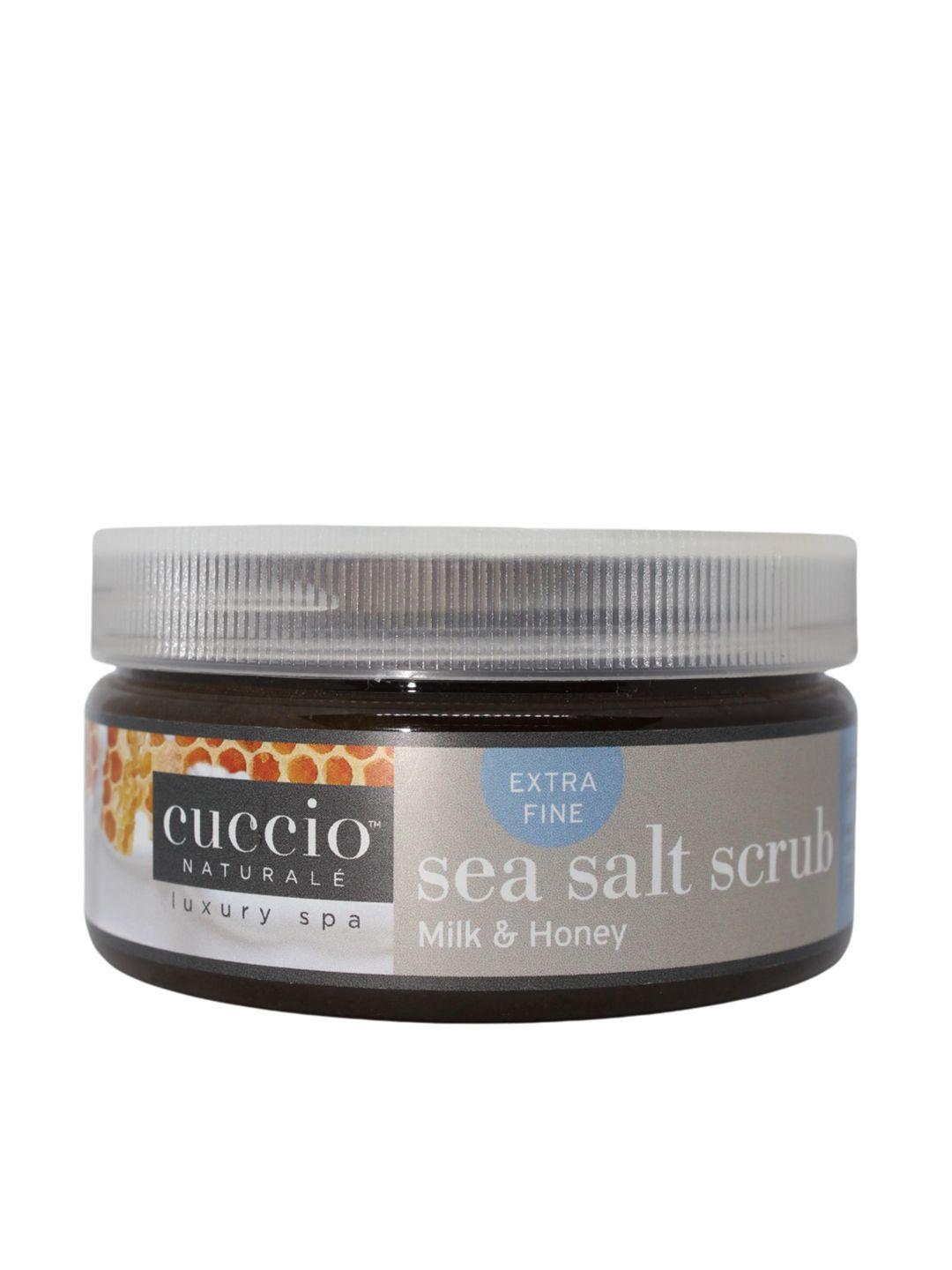 cuccio milk and honey sea salt scrub 237gm