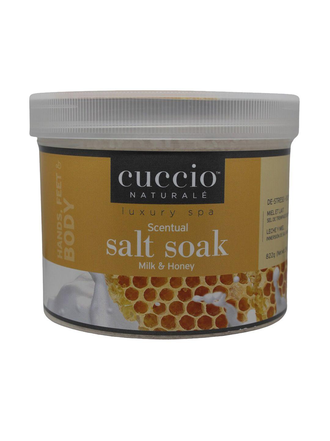cuccio yellow detoxifying bath salt soak with milk & honey