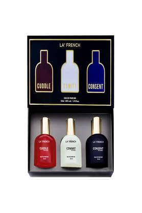 cuddle, commit & consent perfume gift set for women - fresh aromatic edp, 90 ml