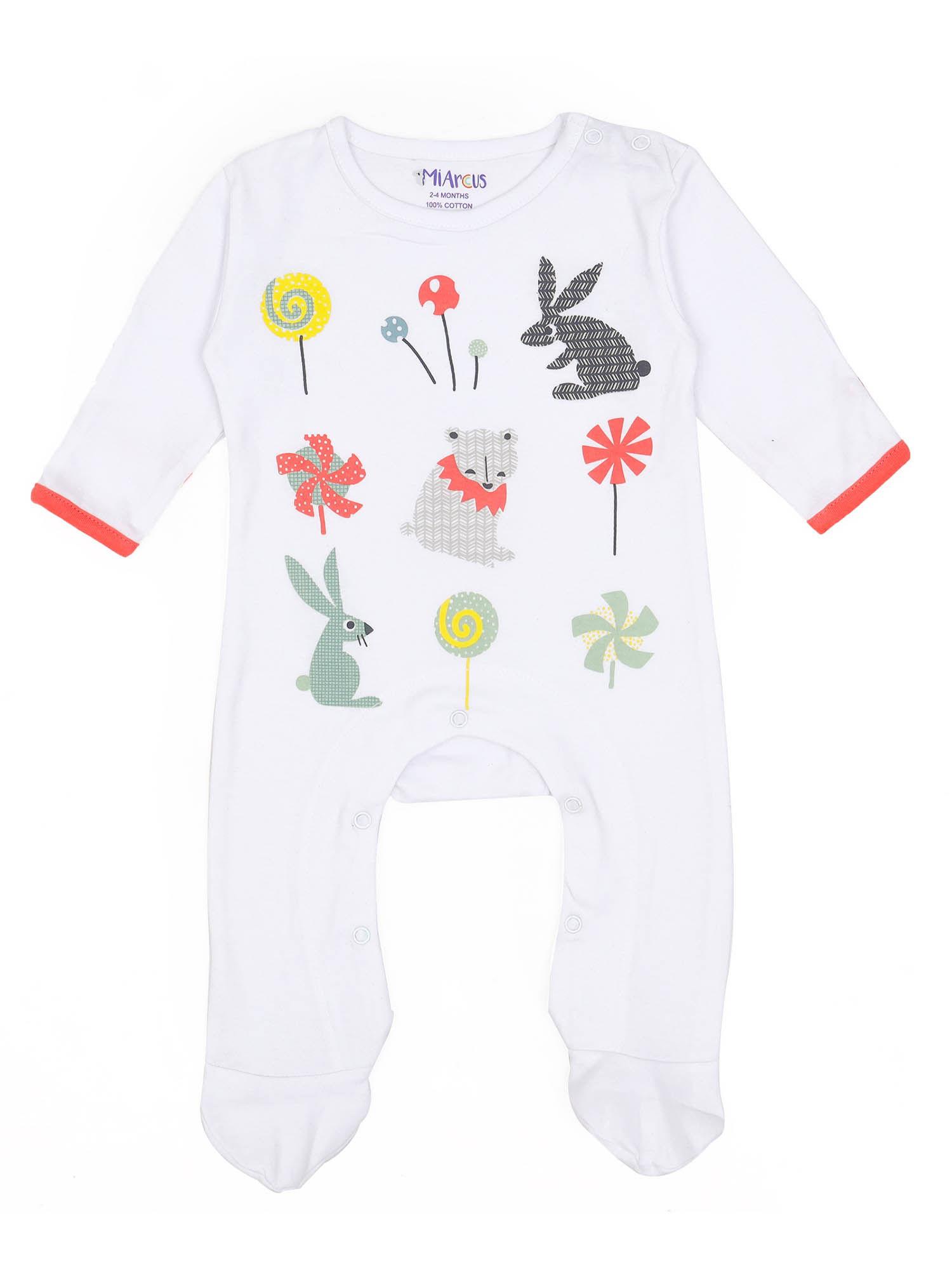 cuddle unisex comfy sleep suit with booties