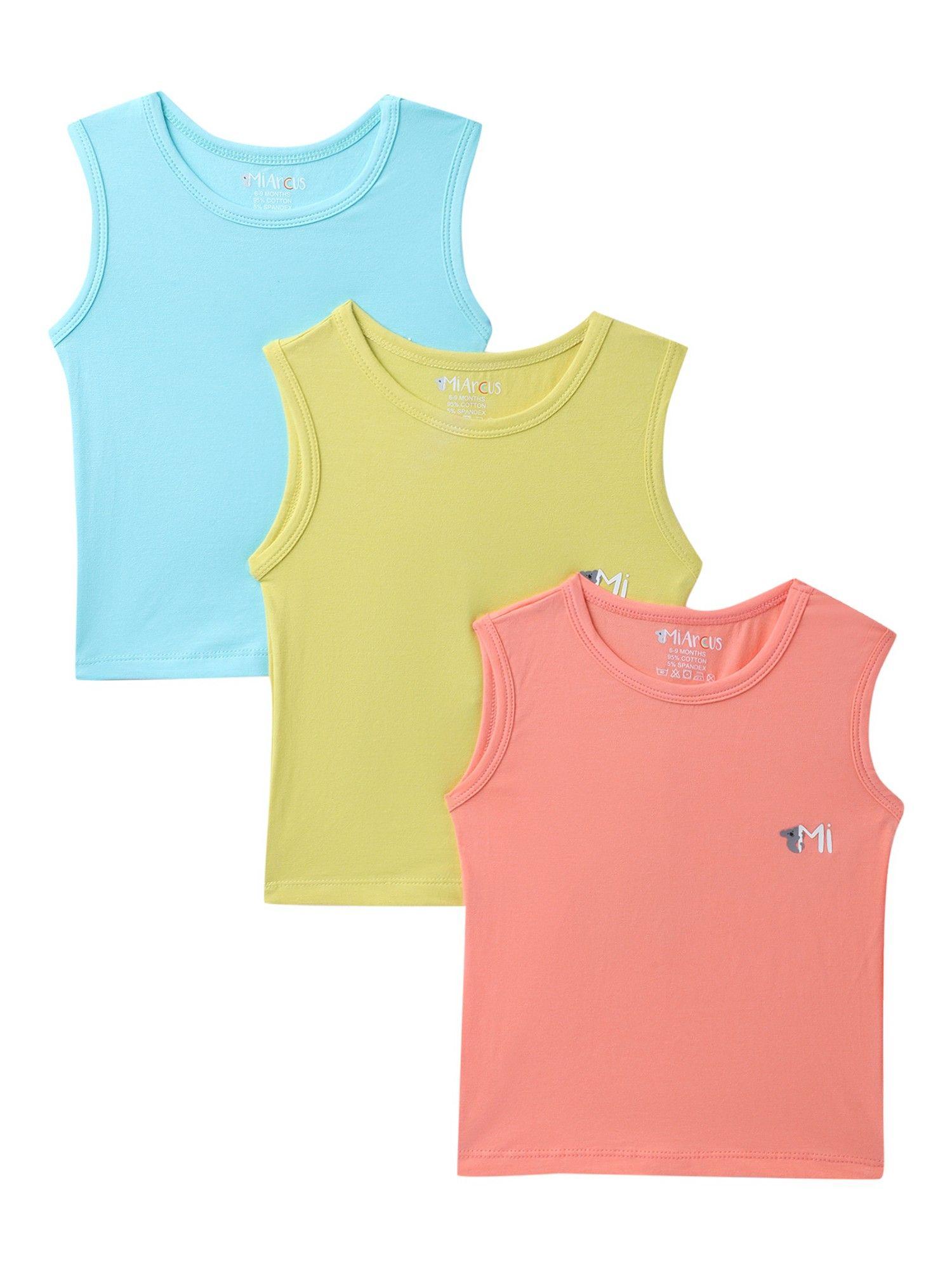 cuddle unisex sky spandex vests (pack of 3)