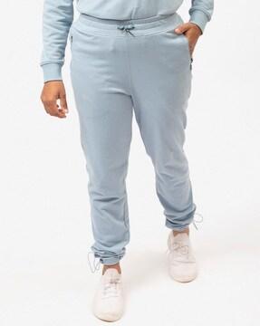 cuffed joggers with elasticated drawstring