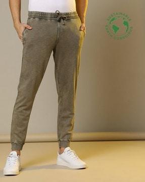 cuffed joggers with drawstring waist