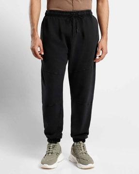 cuffed joggers with drawstring waist