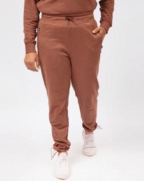 cuffed joggers with elasticated drawstring