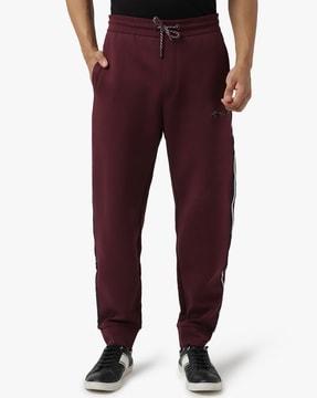 cuffed joggers with signature logo
