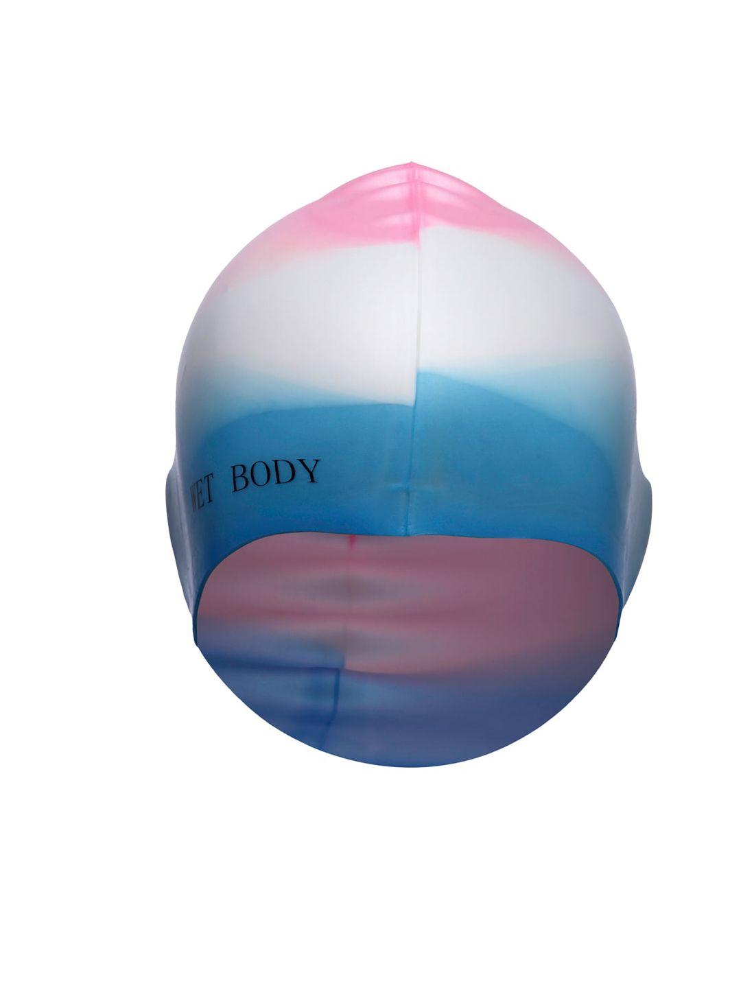 cukoo pink & blue solid silicon swimming cap