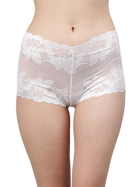 cukoo white lace boy shorts