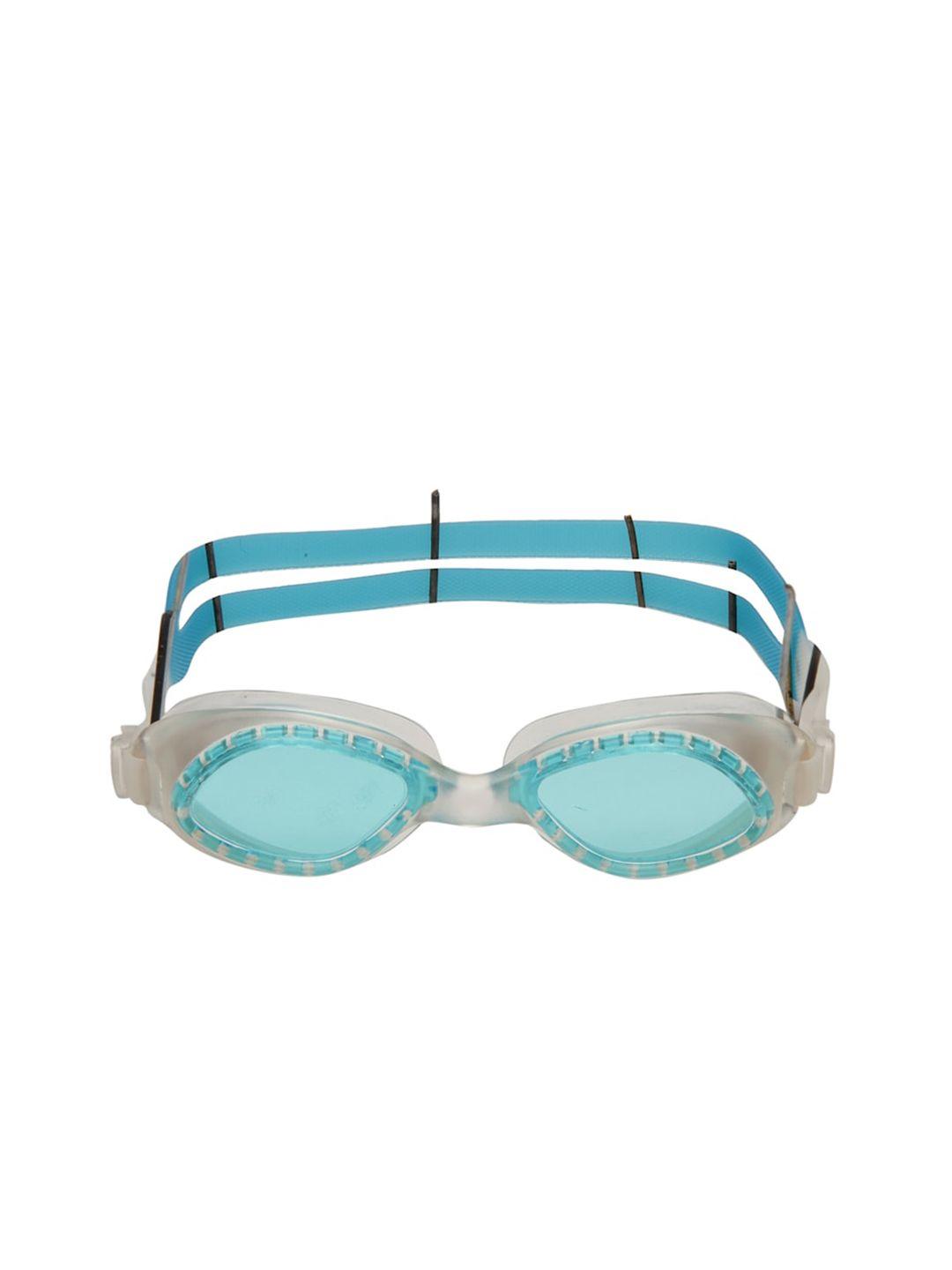 cukoo women blue solid comfort-fit swimming goggles