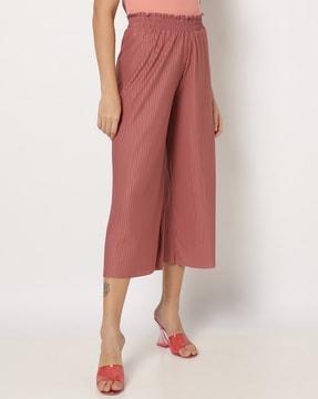 culotte pants with elasticated waist