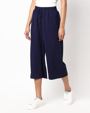 culottes with elasticated drawstring waist