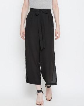 culottes with fabric belt