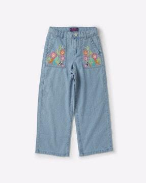 culottes with floral embroidery