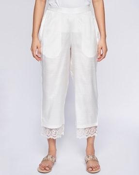 culottes with lace overlay