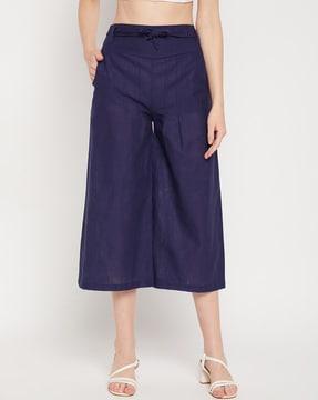 culottes with waist tie-up