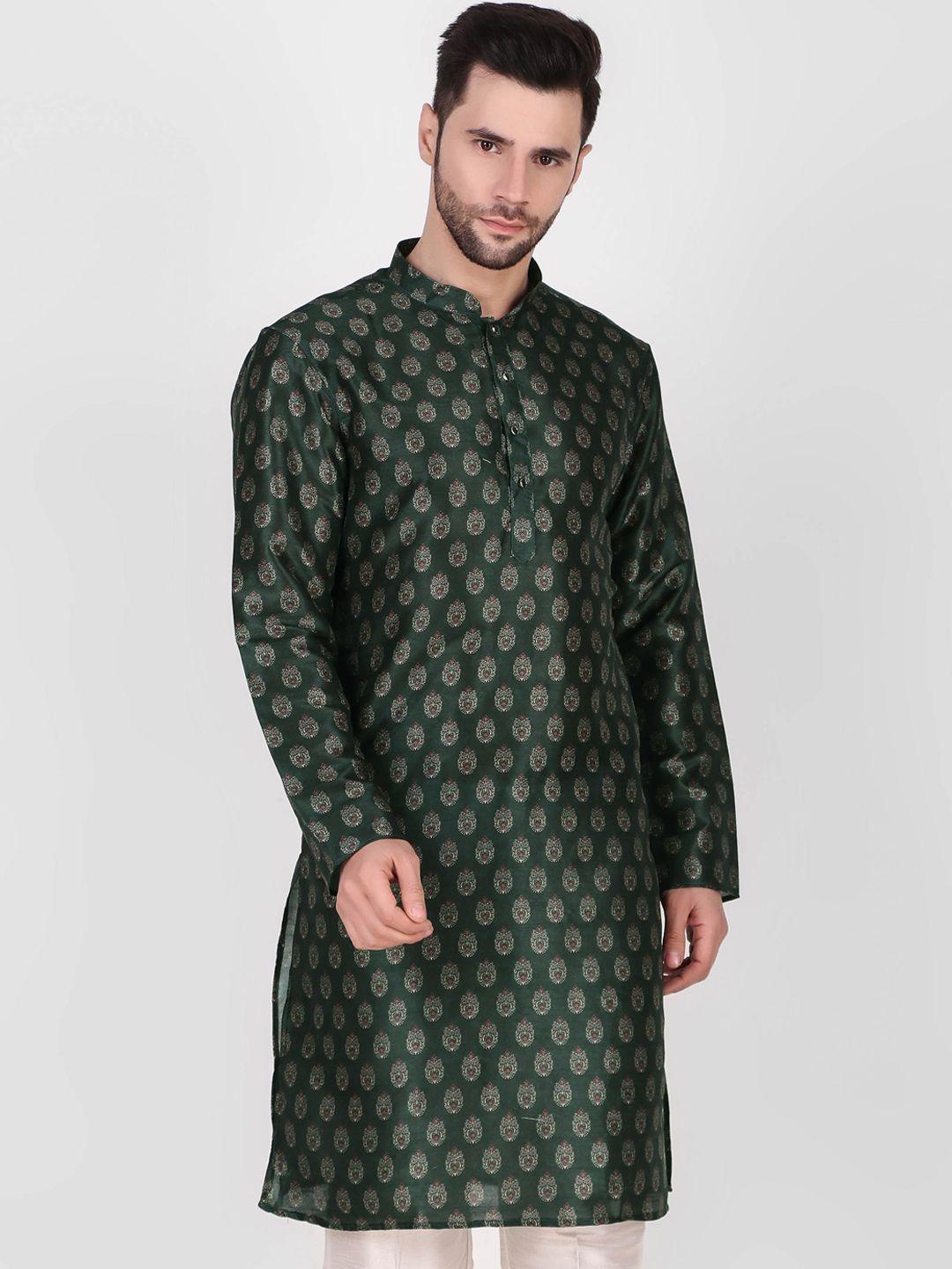 cult indie ethnic motifs printed mandarin collar kurta with pyjamas