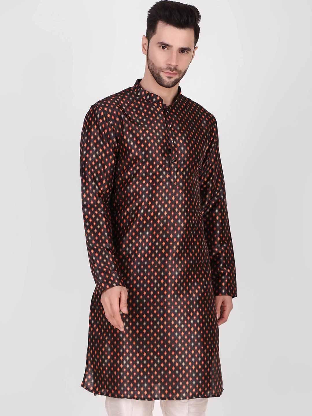 cult indie ethnic motifs printed mandarin collar kurta with pyjamas