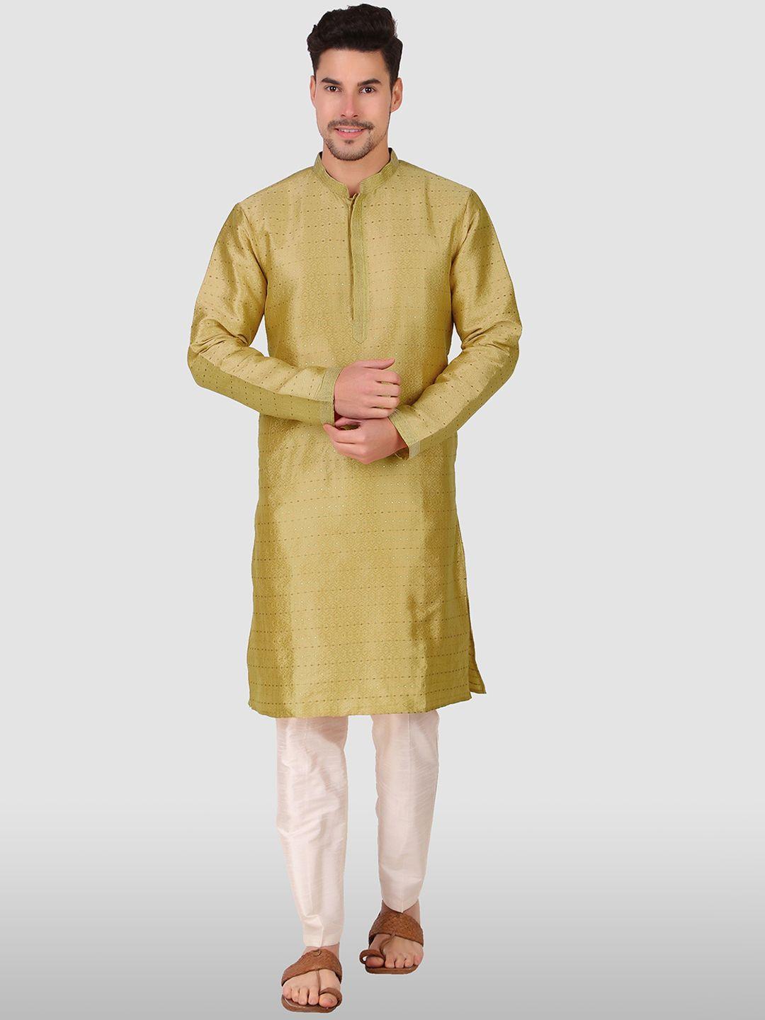 cult indie ethnic motifs woven design straight kurta with pyjamas