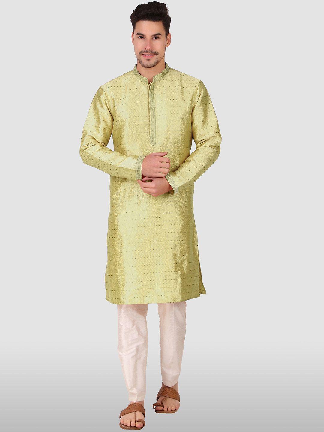 cult indie ethnic motifs woven design thread work kurta with pyjamas