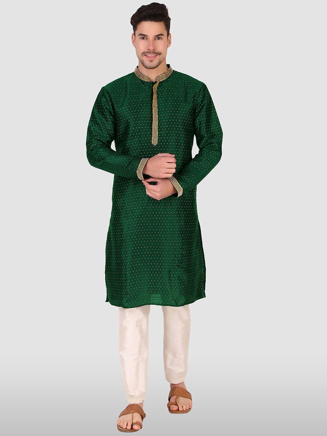 cult indie ethnic motifs woven design thread work kurta with pyjamas