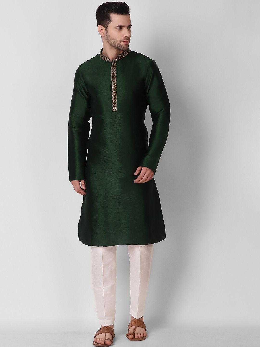 cult indie ethnic motifs woven design thread work kurta with pyjamas